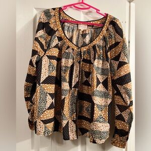 Sézane Oana patchwork cotton shirt